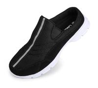 riemot Mens Breathable Mesh Mules Shoes Lightweight Slip on Mule Black 11 UK/45 EU