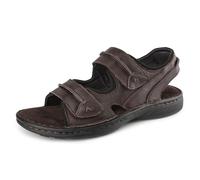 riemot Mens Sandals Leather Outdoor Summer Beach Sandles Hand-stiched Walking Fisherman Sandal Adjustable Leather Straps Brown Size UK 11/EU 45