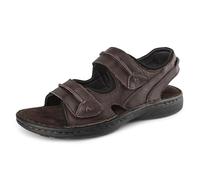riemot Mens Sandals Leather Outdoor Summer Beach Sandles Hand-stiched Walking Fisherman Sandal Adjustable Leather Straps Brown Size UK 11/EU 45