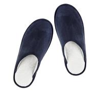 riemot Men's Terry Cloth Slippers four Seasons Comfort Lightweight Shoes Men, Soft Anti-skid Indoor Slipper, Navy EU46-47/UK12-13