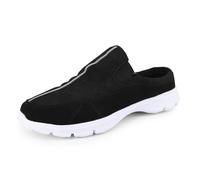 riemot Mules for Women Men Slip On Sneakers Breathable Mesh Walking Shoes Lightweight Open Back Sneaker & House Slippers Comfortable Closed Toe Slides Indoor/Outdoor Casual Shoe US6-12, Black for Men