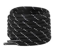 riemot Round Boot Laces Heavy Duty, 3 Pairs 4mm Diameter Strong & Durable Shoelaces for Hiking, Work, Walking Boots, Premium Shoe lace Replacement for Trainers Shoes, Black, 150cm