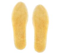 riemot Sheepskin Insoles for Women Men,Lambswool Insoles for Winter Boot Work Shoe Wellies,Warm Fluffy Winter Wool Inserts for Replacement, Thick Comfort Innersoles Yellow UK4-4.5