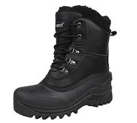 riemot Snow Boots Waterproof Winter Boots for Men Women Outdoor Warm Fur Lined Shoes Anti-Slip Comfortable Boots for Hiking Trekking Walking Lace-up Booties,Black,UK 6M,UK 7W