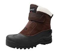 riemot Women's Men's Snow Boots, Waterproof Winter Boots for Dog Walking Hiking Trekking Fishing Riding Hunting, Mucker Yard Boots Gardening Shoes Warm Anti-Slip Ankle Boots, Womens Brown EU 40