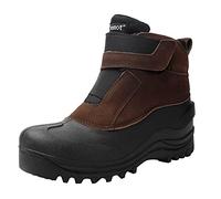 riemot Women's Men's Snow Boots, Waterproof Winter Boots for Dog Walking Hiking Trekking Fishing Riding Hunting, Mucker Yard Boots Gardening Shoes Warm Anti-Slip Ankle Boots, Mens Brown EU 41