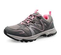 riemot Womens Waterproof Hiking Shoes Lightweight Low Rise Trekking Boots Trainers Breathable Trail Running Outdoor Walking Shoe Non-Slip Durable Cushioned Hikers, Grey, UK 8