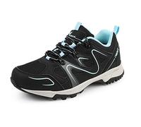 riemot Womens Waterproof Hiking Shoes Lightweight Low Rise Trekking Boots Trainers Breathable Trail Running Outdoor Walking Shoe Non-Slip Durable Cushioned Hikers, Black, UK 8