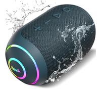 RIENOK Bluetooth Speaker Wireless Portable Waterproof Speaker with Bass 10-Hour Playtime IPX7 Bluetooth 5.3 TF Card Mini Speakers for Home Garden Party Camping Travel