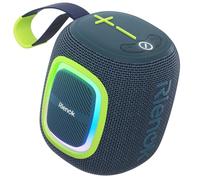 RIENOK Bluetooth Speaker Wireless Portable Waterproof Speaker with Lights FM Radio 15-Hour Playtime Bluetooth 5.3 TF Card USB Playback Mini for Home Garden Party Camping Travel