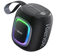 RIENOK Bluetooth Speaker Wireless Portable Waterproof Speaker with Lights FM Radio 15-Hour Playtime Bluetooth 5.3 TF Card USB Playback Mini for Home Garden Party Camping Travel