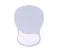 Rieoany Mouse Mat Wrist Support Gel Slow Rebound Pressure Relief Wrist Rest Non-Slip Pu Sole Mouse Pad for Office and Gaming Silver-Gray