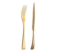 Rieort Flatware Set Stainless Steel Dinner Forks 2/4 Pcs Knife Fork Spoon Mirror Polished Silverware Set Reusable Table Spoons