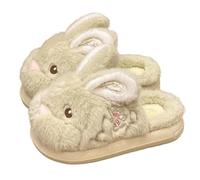 Rieort Soft Slippers Cute Bunny Women's Slippers Plush Rabbit Animal Womans Slippers Winter Warm Furry House Slippers For Woman