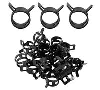 Rierdge 1/2 Inch ID Spring Band Type Clamps, Black, 20 Pcs