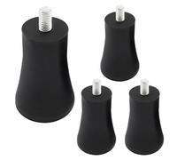 Rierdge 4Pcs 2.4''/63mm Rubber Furniture Legs Riser Chair Raisers - M8x13mm Bolt, Non-Slip Floor Protector Mats Replacement for Cabinet Table Sofa