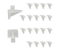 Rierdge 50pcs Shelf Support Pegs, 5mm Plastic Shelf Pins, Cabinet Shelf Pins Shelf Clips Shelf Holder Pins for Cabinets Shelves Bookcase Cupboard, White