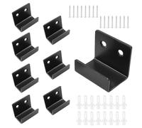 Rierdge 8 Pcs Black Tile Wall Mount Bracket, Stainless Steel Tile Display Hanger, Heavy Duty Ceramic Tile Display Bracket for Mirrors, Picture (Inner Width 25mm)