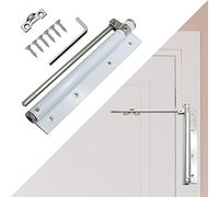 Rierdge Adjustable Spring Storm Door Closer, Automatic Door Closers Hinge, Heavy Duty Safety Spring Door Closer for Residential Commercial (Steel Color)