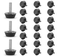 Rierdge Leveling Foot Adjuster M6 x 15mm Screw in Threaded Furniture Feet for Chairs Table Cabinet, 24 Pcs