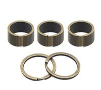 Rierdge Metal Flat Key Rings, 30mm, Bronze, 100Pcs