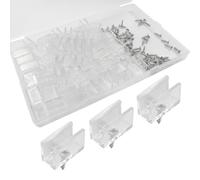 Rierdge Neon Lights Install Fixing Clips - 120PCS Mounting Brackets with Screws for 6x12mm LED Neon Strip Lights, Secure & Durable Clear Plastic Clamps for Wall, Ceiling, Signs DIY Projects