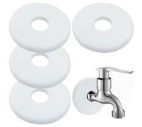 Rierdge White Wall Split Flange, 4 Pcs, 0.6"/16mm Pipe
