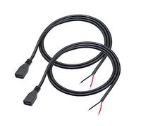 Riertostng 2Pcs Micro USB Female 2 Pin Bare Wire,1M/3.3FT Micro USB to Open End Pigtail Power Cable Easy Soldering,Micro USB 5V/3A for Micro USB Equipment Installed or Replace Repair DIY Cable