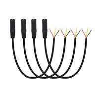 Riertostng 4-Pack 3.5mm Female Plug to Bare Wire Open End Cable 0.5M/1.6FT,TRS 3 Pole 1/8'' 3.5mm Female Plug to Bare Audio Replacement Cable,for 3.5mm Plug Jack Connector Audio Cable Repair