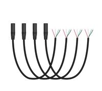 Riertostng 4Pcs 3.5mm Female Plug to Bare Wire Open End Cable 0.5M/1.6FT, TRRS 4 Pole 1/8Female Jack Stereo Audio Wire Replacement Cable, for Audio Earphone Microphone etc DIY Replacement & Repair