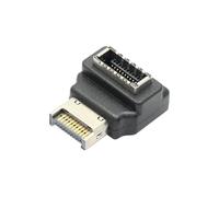 Riertostng 90 Degree USB 3.0 Type E Adapter, Right Angle USB Type E Male to Female Computer Motherboard Internal Connector Adapter High Speed 5Gbps - Down/B