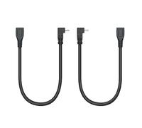 Riertostng Short Micro USB Extension Cable 9inch, 90 Degree Up & Down Angle Micro USB Male to Female Charging and Data Sync Cable for Micro usb Device Phone, Tablet, MP3 Extension and More(1Pair)