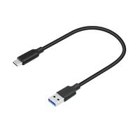 Riertostng Short USB Type C Cable 1FT, USB A Male to USB C Male 3.1/3.2 Gen 2 10Gbps Android Auto Cable, 60W 3A Fast Charging, for USB C Devices Cell Phones, Laptops, SSD Hard Drives and More
