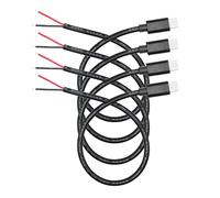 Riertostng USB C to 2 Pin Bare Wire Open End Power Cable 11inch, 5V/5A USB Type C Male Plug 2 Pin Pigtail Cable 20AWG, for USB Type C Equipment Installed or Replacement Repair DIY Cable - 4Pcs