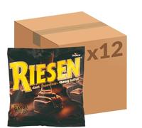 Riesen Dark Chocolate Covered Chewy Toffees, Rich & Indulgent Chewy Caramel in Dark Chocolate, 135 g (Pack of 12)