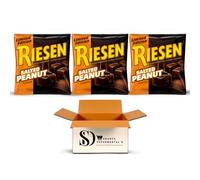 Riesen Salted Peanut Chocolate Chewy Toffee Limited Edition 135g (Pack of 3) - Rich Chocolate Covered Caramel with Sweet & Salty Peanut Flavour