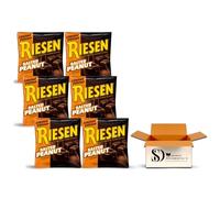 Riesen Salted Peanut Chocolate Chewy Toffee Limited Edition 135g (Pack of 6) - Chocolate Covered Caramel with Sweet & Salty Peanut Flavour Bulk Pack