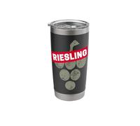 Riesling Vine Vintage Wine Drinker and Vintner Grape Design Stainless Steel Insulated Tumbler