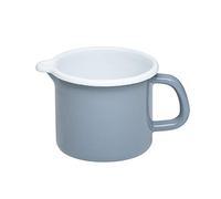 Riess, 0038-065, Sippy Cup 9, Classic - Pure Grey, Diameter 9 cm, Height 8.5 cm, Capacity 0.5 Litre, Enamel, Light Grey, Milk Pot, Induction