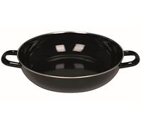 Riess, 0076-022 Sauté Pan 20 cm Tall Without Glass Lid Classic Black Enamel Diameter 20 cm Height 7.2 cm Capacity 1.00 litres Enamel Black