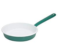 Riess, 0290-111 Omelette Pan Diameter 20 cm Natural Green Dark Vol. (rec.): 0.9 Litres, Made in Austria, LWH: 38.7 x 21.2 x 8.0 cm, 0.666 kg, Omelette Pan, Enamelled, Scratch-Resistant, Oven Safe