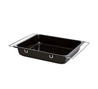 Riess, 0408-022 Multiflex High Baking Tray, Classic Baking Moulds, Dimensions 41-5 x 33 cm, Height 7.0 cm, Enamel, Black, Adjustable, Induction