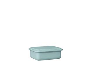 Riess, 0411-126, Shopping Container with Lid, 15 x 11 x 5 cm, Enamel, Serve + Blind Design, Living Room Green, Weight 0.4 kg, LBH: 15.7 x 11.8 x 5 cm