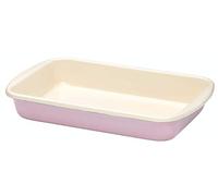 Riess, 0434-006, Casserole dish 32/19, CLASSIC - BUNT/PASTELL, colour pink, length 36 cm, width 21.5 cm, height 5.5 cm, enamel, induction