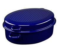 Riess 0442-012 Classic-Special Articles Goose-Roaster Oval with Lid, Diameter-46.6 cm Cobalt Blue