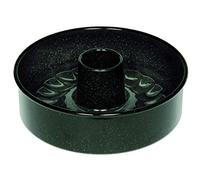 Riess, 0485-022, Cake tin, 26 cm, 3 Pieces, Classic - Baking TINS, Height 8.0 cm, Professional Baker, Baking tin, Enamel, Black, with Tube Base, Induction, Enamel