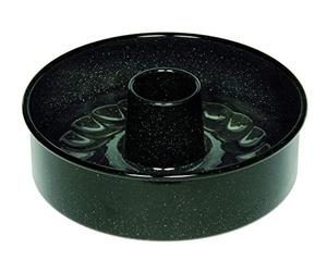 Riess, 0485-022, Cake tin, 26 cm, 3 Pieces, Classic - Baking TINS, Height 8.0 cm, Professional Baker, Baking tin, Enamel, Black, with Tube Base, Induction, Enamel