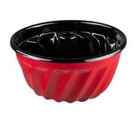 Riess, 0495-020, Baking Mould 22, Classic - Color RED, Diameter 22 cm, Height 11.3 cm, Capacity 2 litres, Enamel, red/Black