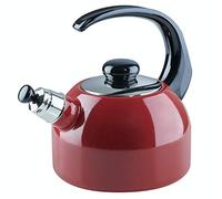 Riess, 0543-020 Whistling Kettle Plus, Classic Colour Red, Diameter 18 cm, Height 21.7 cm, Capacity 2 litres, Enamel, Triple Enamel, Red/Black, Induction