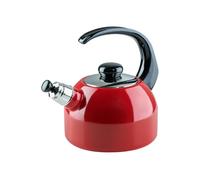 Riess, 0543-020 Whistling Kettle Plus, Classic Colour Red, Diameter 18 cm, Height 21.7 cm, Capacity 2 litres, Enamel, Triple Enamel, Red/Black, Induction